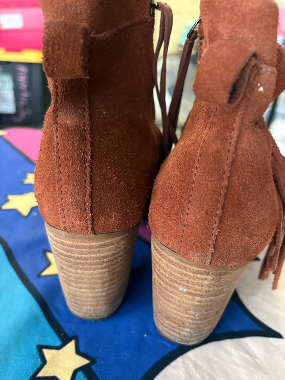 Toms Rust Suede Ankle Booties - Picture 11 of 16